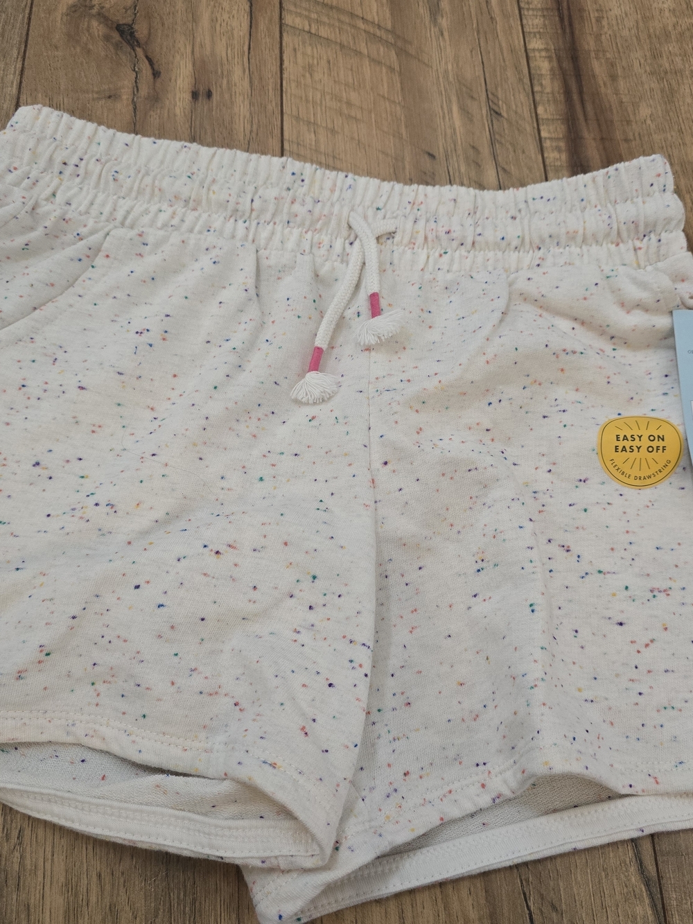 Cat & Jack Cream Speckled Drawstring Shorts